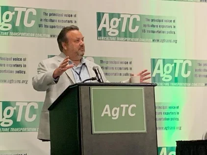 Duncan Wright speaks at the Agriculture Transportation Coalition (AgTC) 34th Annual Meeting in Tacoma, Washington